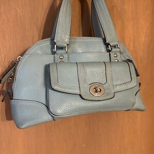 Coach pre-loved Blue Leather Handbag